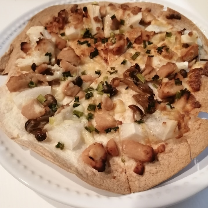 トルティーヤ生地で 簡単餅入り照焼きチキンピザ レシピ 作り方 By たぁくんママ 楽天レシピ トルティーヤ生地で 簡単餅入り照焼きチキンピザ レシピ 作り方 By たぁくんママ 楽天レシピ